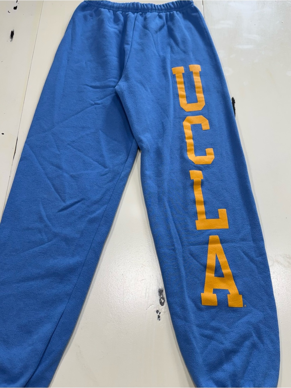 Vintage 90s UCLA Gold Standard USA-Made Spellout Cuffed Sweatpants (XS)